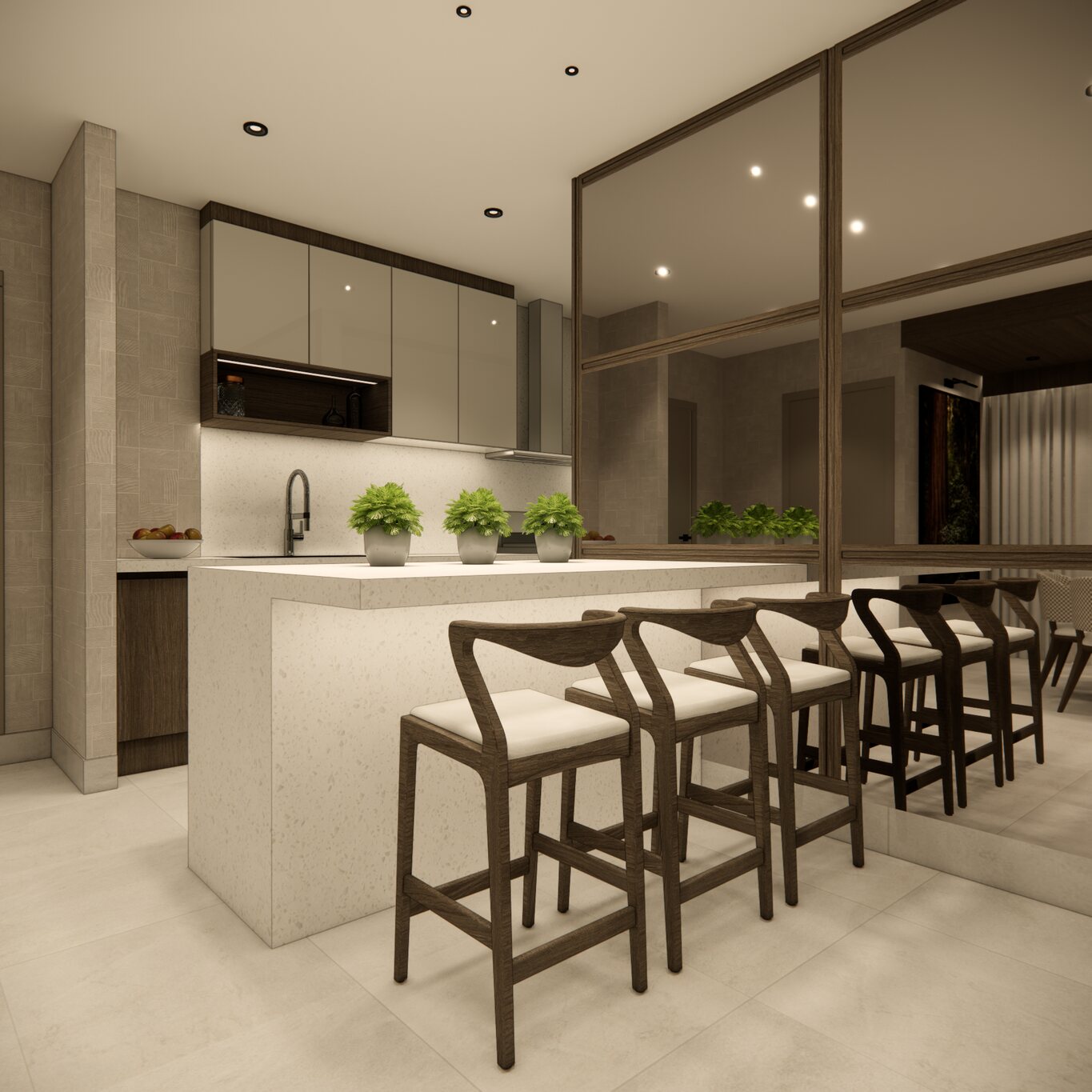Cocina modular con isla